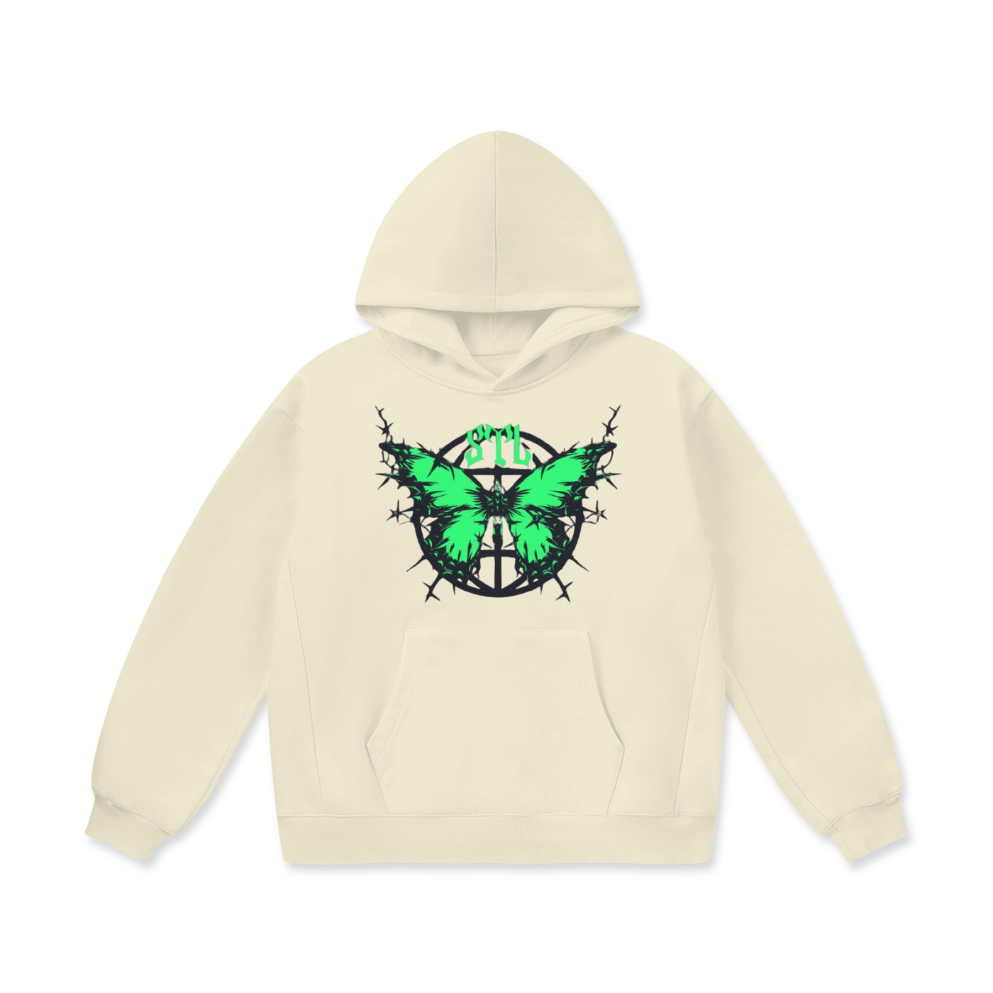 BROKNCITY "314 Butterfly" Oversized Heavyweight Hoodie