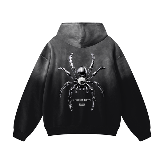 BROKNCITY Sunburst Spider Hoodie