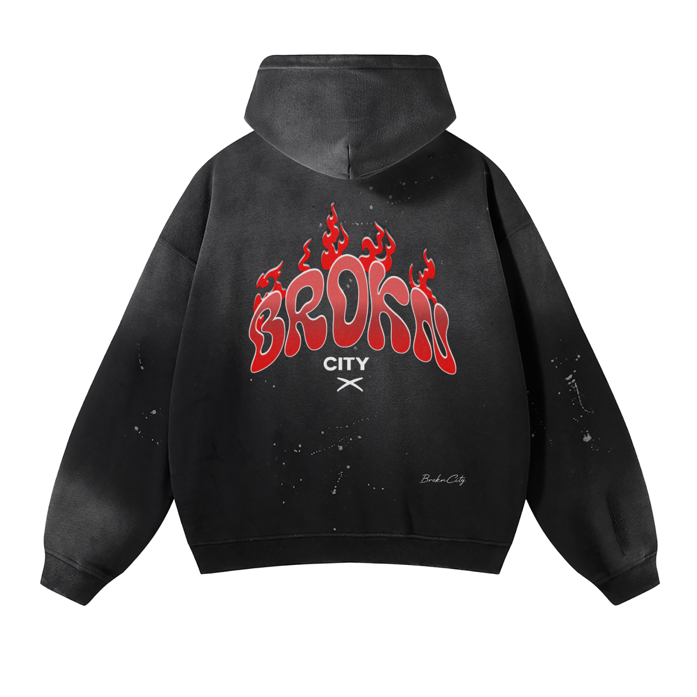 BROKNCITY Vintage Flame Hoodie