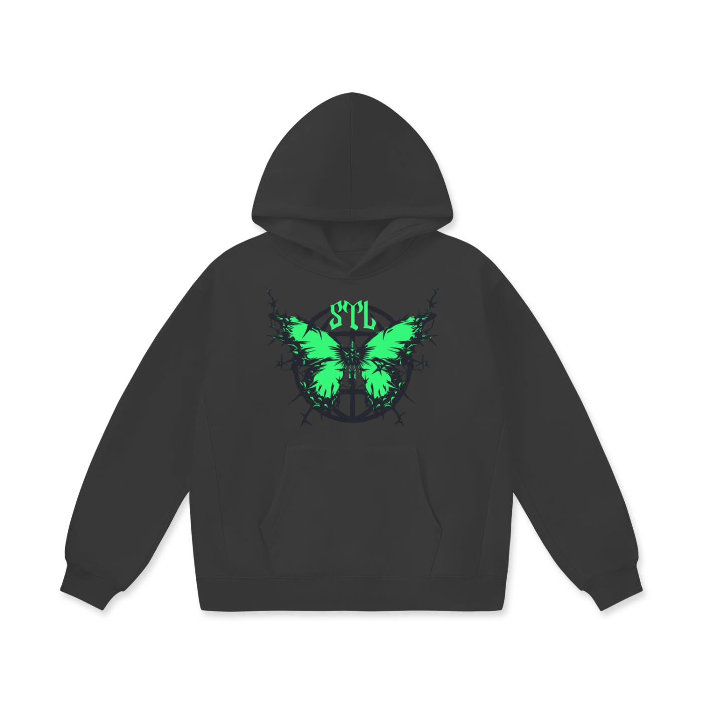 BROKNCITY "314 Butterfly" Oversized Heavyweight Hoodie