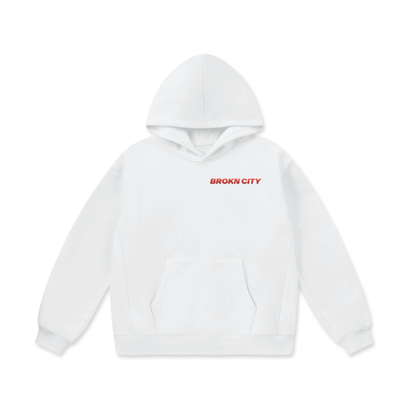 BROKNCITY "AO Red" Oversized Heavyweight Hoodie