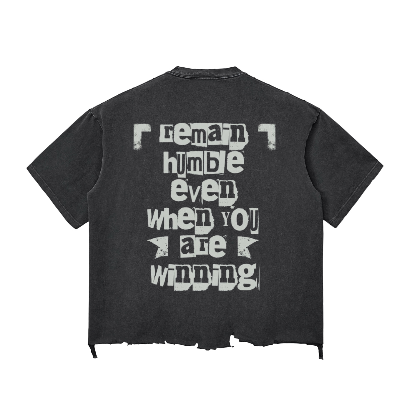 BROKNCITY "HUMBLE"  Raw-Hem Boxy Tee