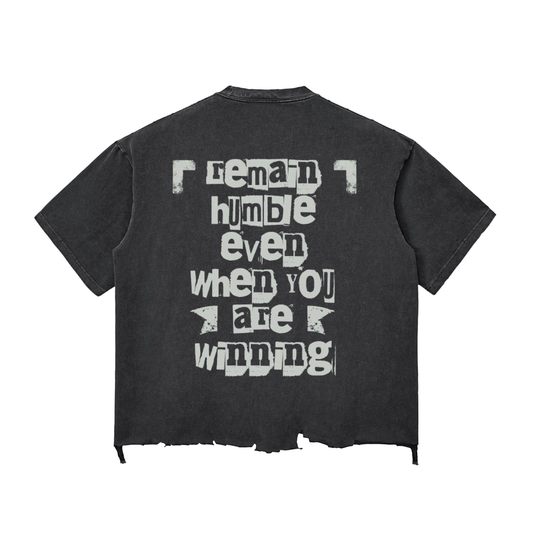 BROKNCITY "HUMBLE"  Raw-Hem Boxy Tee