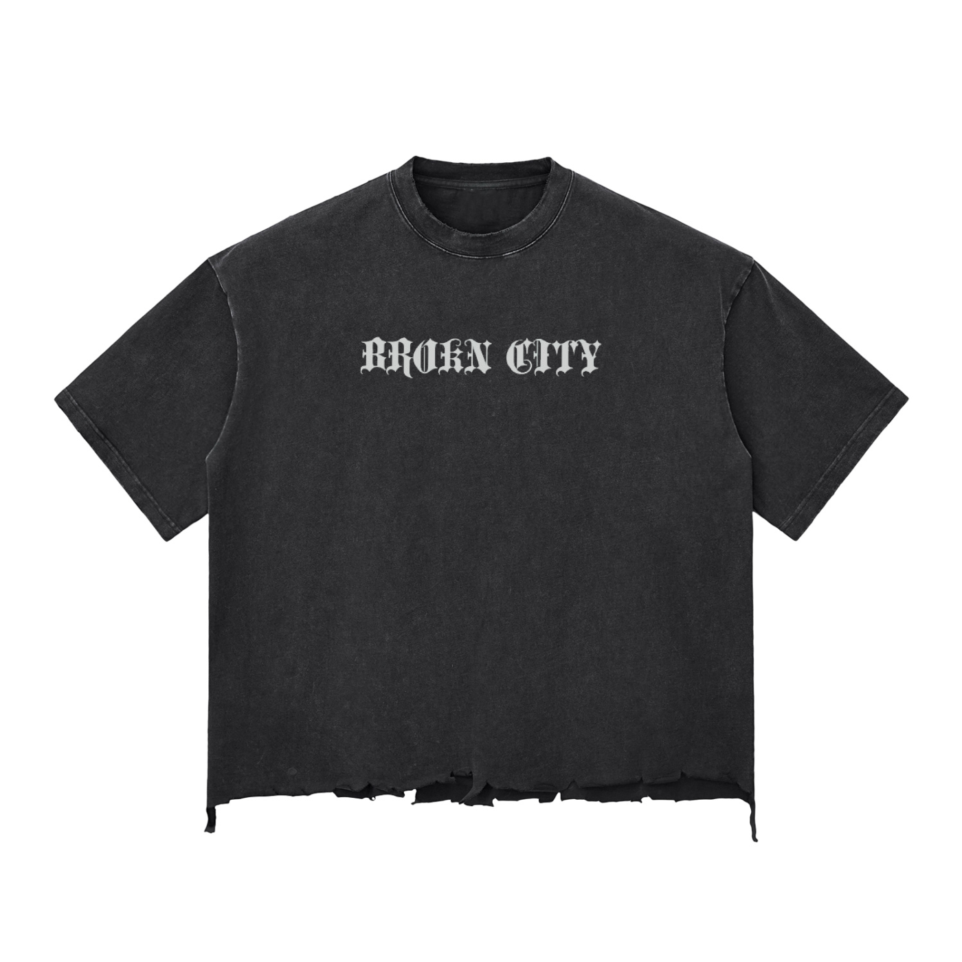 BROKNCITY "HUMBLE"  Raw-Hem Boxy Tee