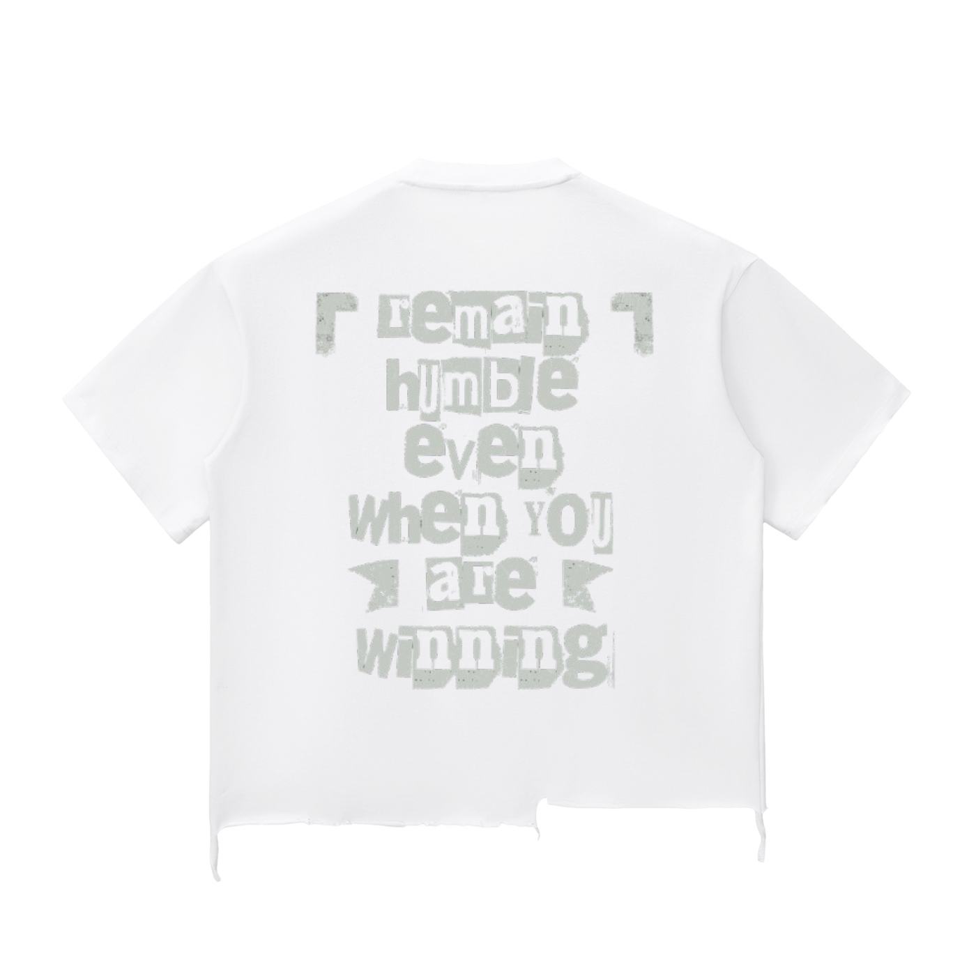 BROKNCITY "HUMBLE"  Raw-Hem Boxy Tee