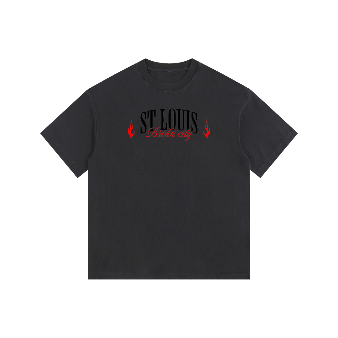 BROKNCITY " BC St Louis" Vintage Washed Oversized Tee