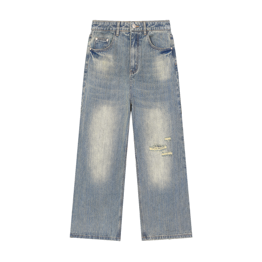 BROKNCITY Vintage Distressed Denim Jeans