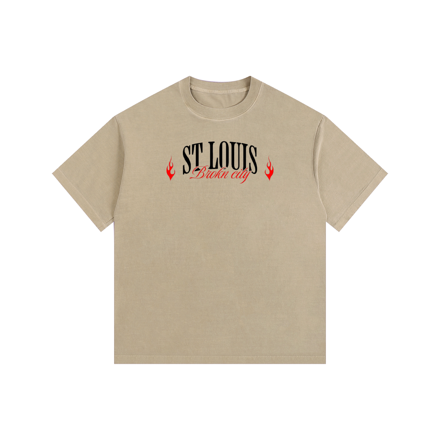 BROKNCITY " BC St Louis" Vintage Washed Oversized Tee