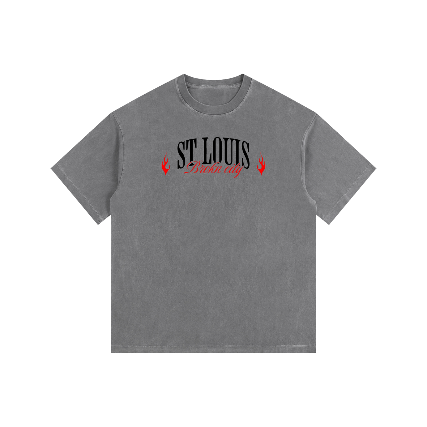 BROKNCITY " BC St Louis" Vintage Washed Oversized Tee