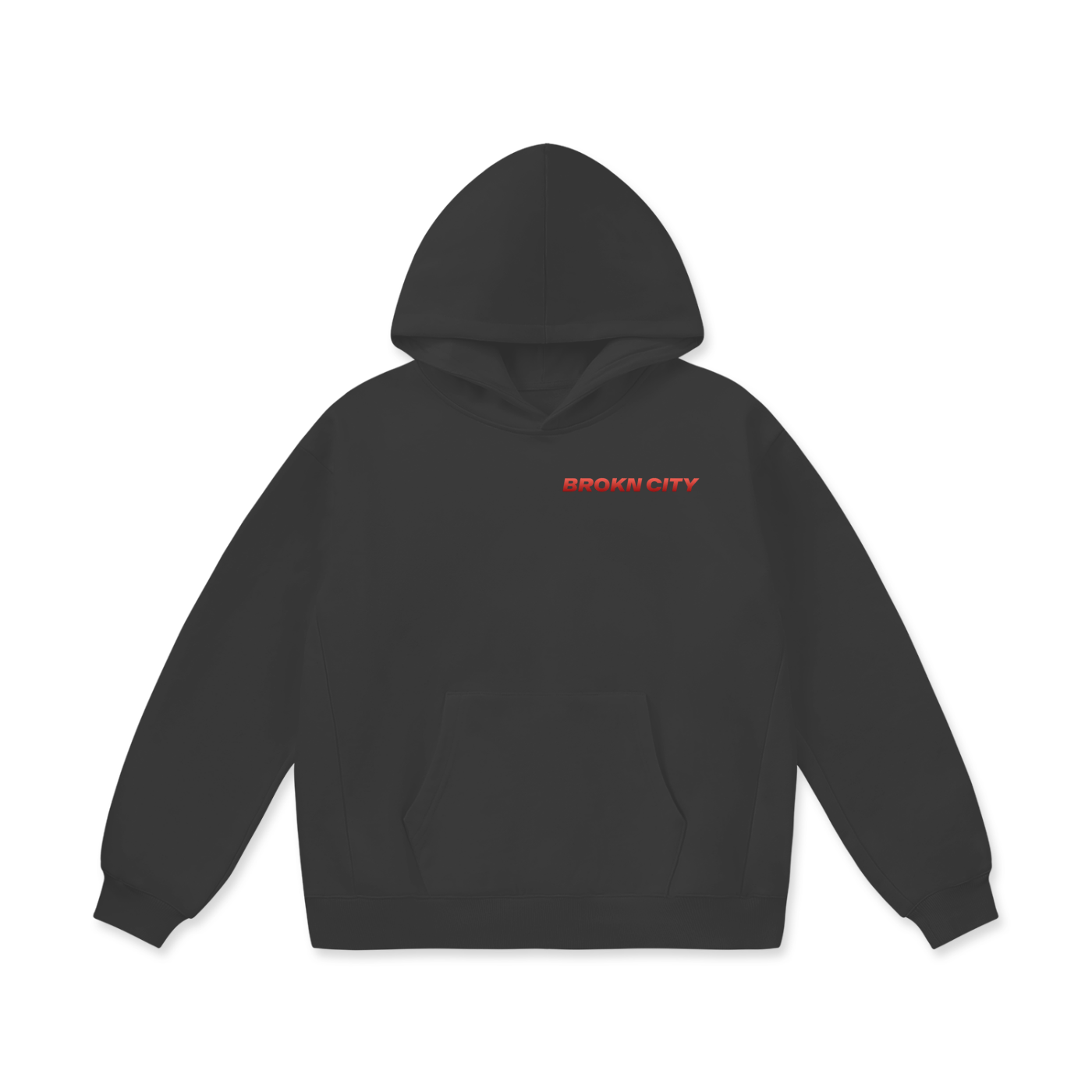 BROKNCITY "AO Red" Oversized Heavyweight Hoodie