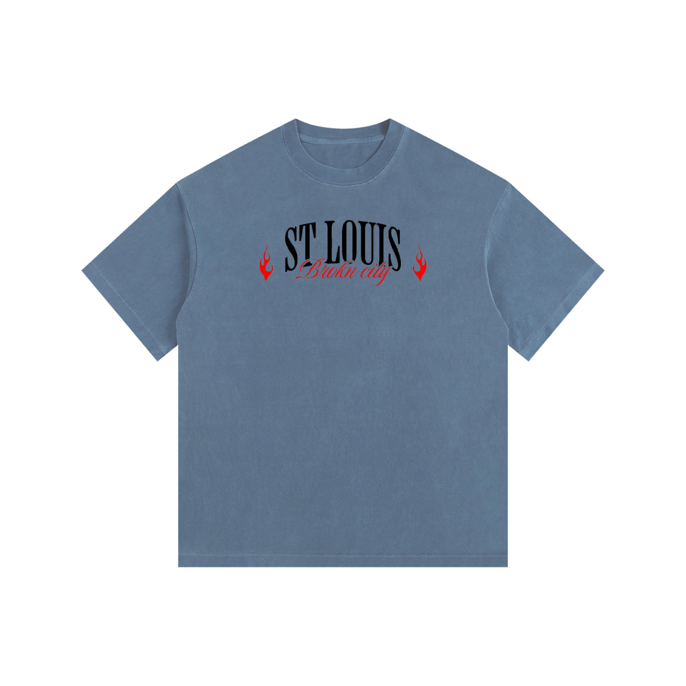 BROKNCITY " BC St Louis" Vintage Washed Oversized Tee