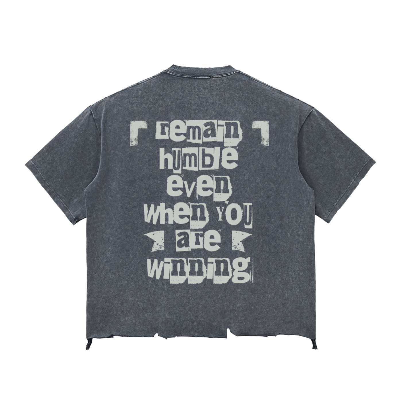 BROKNCITY "HUMBLE"  Raw-Hem Boxy Tee