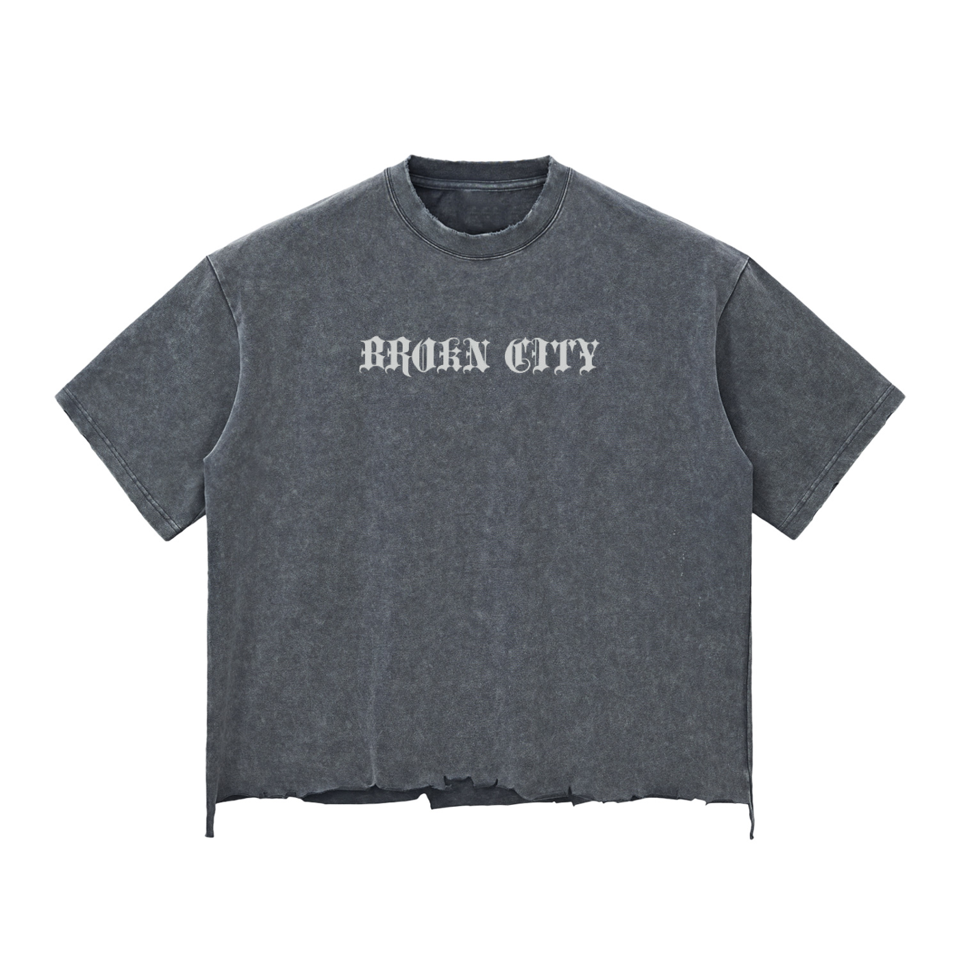 BROKNCITY "HUMBLE"  Raw-Hem Boxy Tee