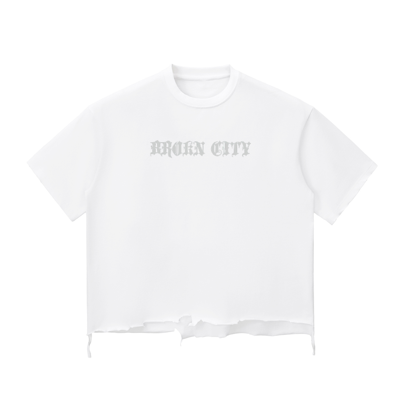 BROKNCITY "HUMBLE"  Raw-Hem Boxy Tee